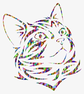 Chromatic Triangular Tribal Kitten Clip Arts, HD Png Download, Transparent PNG