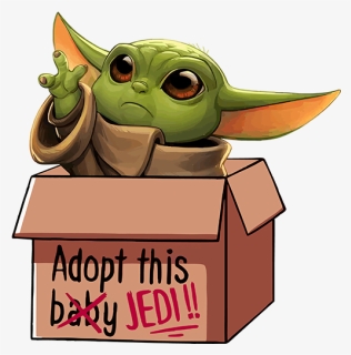 Baby Yoda In A Box, HD Png Download, Transparent PNG