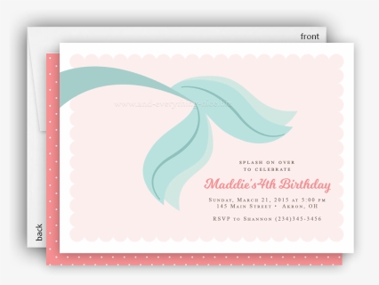 Mermaid Tail Party Invitation • Baby Shower Birthday, HD Png Download, Transparent PNG