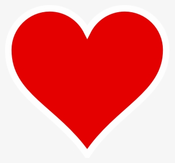 Heart With White Border Svg Clip Arts, HD Png Download, Transparent PNG