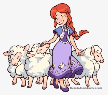 Shepherd Girl And Sheep, HD Png Download, Transparent PNG