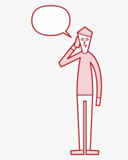 Illustration Of A Man Talking On The Phone, HD Png Download, Transparent PNG