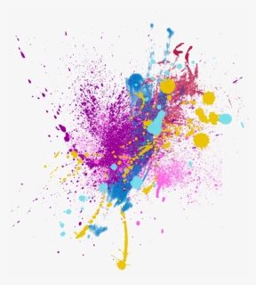 #color #splash #colorsplash #purple #blue #yellow #pink, HD Png Download, Transparent PNG