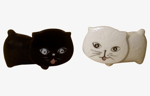 Vintage Adorable Flat Faced Kitty Cats Black & White, HD Png Download, Transparent PNG