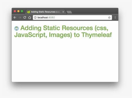 Adding Static Resources Css Javascript Images Thymeleaf, HD Png Download, Transparent PNG