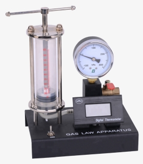 Boyle S Law Apparatus With Pressure Guage And Thermometer, HD Png Download, Transparent PNG