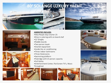 80′ Solange Luxury Yacht , Png Download, Transparent Png, Transparent PNG