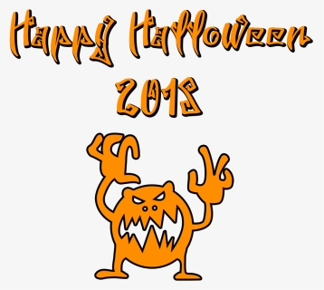 Happy Halloween 2018 Scary Font Monster, HD Png Download, Transparent PNG