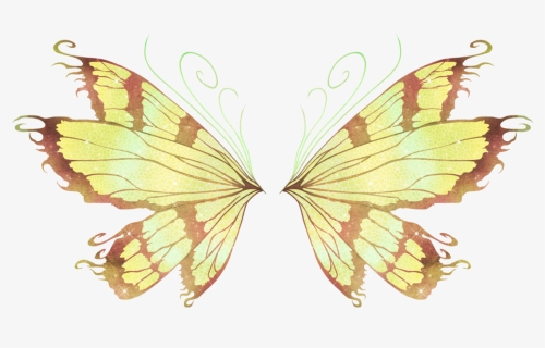 Yellow Fairy Wings Png, Png Download, Transparent Png, Transparent PNG