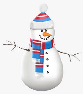 Snowman Hat And Scarf Transparent Clip Art Image​, HD Png Download, Transparent PNG