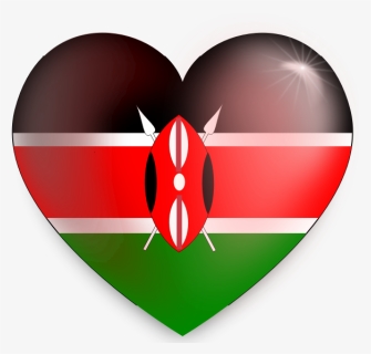 Kenyan Flag Heart Vector Image, HD Png Download, Transparent PNG