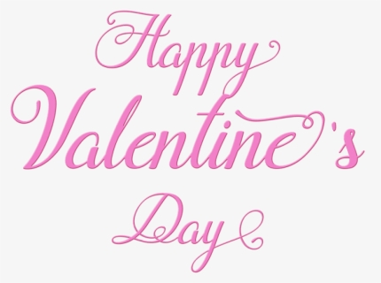 Free Png Download Happy Valentine S Day Pink Text Png, Transparent Png, Transparent PNG