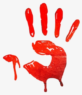 Bloody Hands Handprint Halloweentime Halloween Hallowee, HD Png Download, Transparent PNG