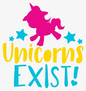 Unicorn-exist Cutting Files Svg, Dxf, Pdf, Eps Included, HD Png Download, Transparent PNG