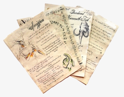 #skyrim #freetoedit #community #parchment #notes #cursive, HD Png Download, Transparent PNG