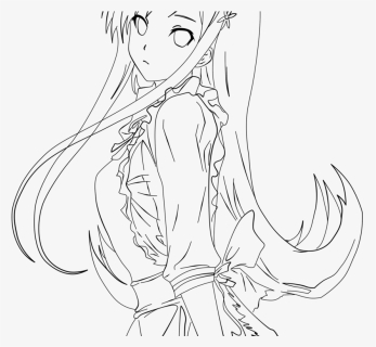 Free Coloring Pages Of Hot Anime, HD Png Download, Transparent PNG