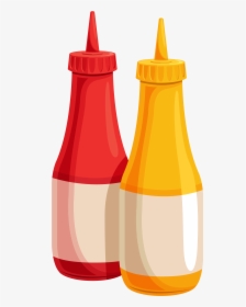Ketchup Bottle Clip Art - Ketchup And Mustard Clipart, HD Png Download, Transparent PNG