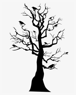 #tree #silhouette - Silhouette Tree Skeleton, HD Png Download, Transparent PNG