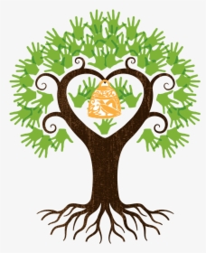 Tree Roots Heart Download Free Clipart With A Transparent - Hands Tree With Roots, HD Png Download, Transparent PNG