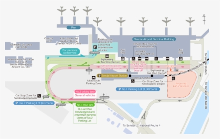 Map Of Sendai Airport Premises - Map, HD Png Download, Transparent PNG