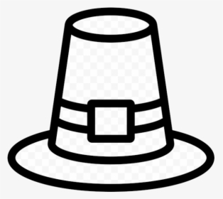 Pilgrim Hat Rubber Stamp Drawing Clipart Transparent - Clip Art Thanksgiving Hat, HD Png Download, Transparent PNG