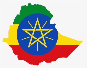 Transparent New Years Clip Art Png - Ethiopia Map With Flag, Png Download, Transparent PNG