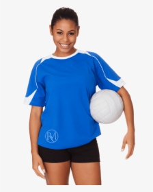 Girl Holding A Volleyball, HD Png Download, Transparent PNG