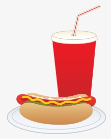 Hot Dog And Soft Drink - Hot Dogs And Soda, HD Png Download, Transparent PNG