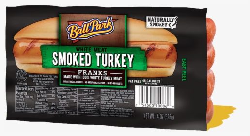 Ball Park Smoked White Turkey Franks - Ball Park Turkey Hot Dogs, HD Png Download, Transparent PNG