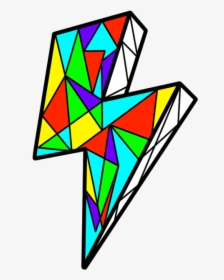 #colorful #spark #lightning #overlapping #geometric - Triangle, HD Png Download, Transparent PNG