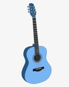 Guitar Clipart Blue Object - Blue Guitar Clipart, HD Png Download, Transparent PNG
