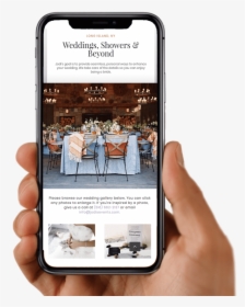 Wedding Industry Websites, Wedding Industry Web Design, - Person Holding Iphone 8, HD Png Download, Transparent PNG