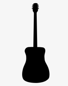 Acoustic Guitar Silhouette Clip Arts - Guitar Clipart Outline Black And White, HD Png Download, Transparent PNG