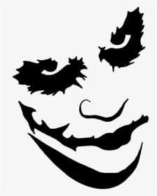 Transparent Joker Png - Pumpkin Carving Stencil Joker, Png Download, Transparent PNG