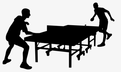 Table Tennis Silhouette Png, Transparent Png, Transparent PNG