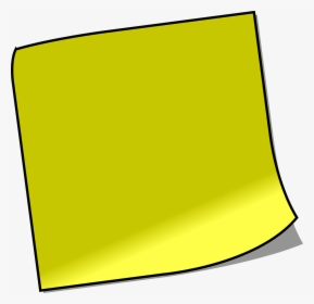 Transparent Note Clipart - Yellow Post It Note Png Transparent, Png Download, Transparent PNG