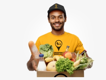 Delivery Food Man Png - Groceries Deliveries, Transparent Png, Transparent PNG