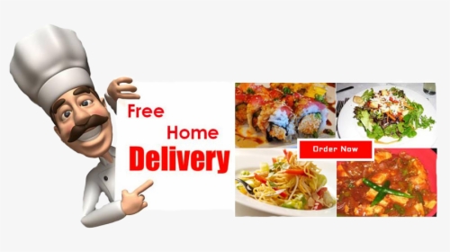 Transparent Food Delivery Clipart - Pizza Free Home Delivery Logo, HD Png Download, Transparent PNG