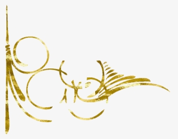 Bingkai Kaligrafi Gold Png, Transparent Png, Transparent PNG