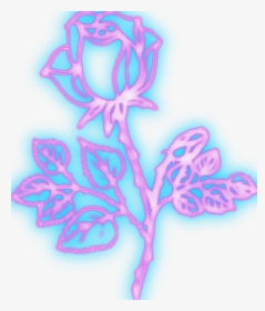 #sticker #stickerstumblrs #tumblr #neon #flower #rose - Neon Flowers Tumblr Png, Transparent Png, Transparent PNG