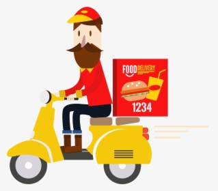 Food Delivery Cartoon, HD Png Download, Transparent PNG