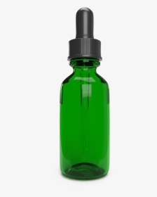 2 Oz Green Glass Dropper Bottle - Glass Bottle, HD Png Download, Transparent PNG