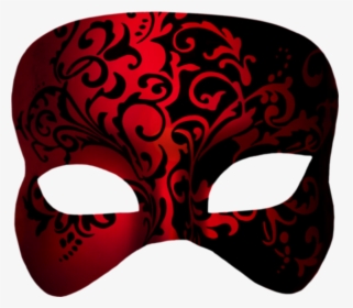#mask #mascara #careta #antifaz #red #rojo #costume - Black And Gold Masquerade Clipart, HD Png Download, Transparent PNG