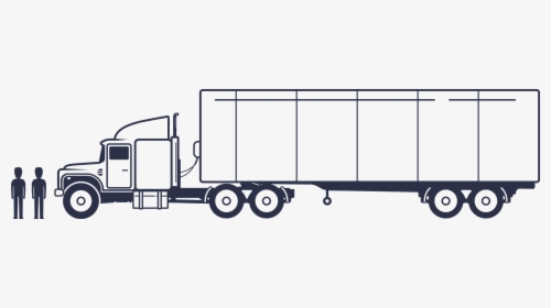 Side View Semi Truck Clipart, HD Png Download, Transparent PNG