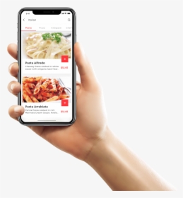 Food Delivery Business - Iphone X In Hand White Background, HD Png Download, Transparent PNG