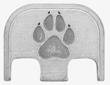 Dog Paw Stainless Steel Rugged Finish Back Plate - Paw, HD Png Download, Transparent PNG