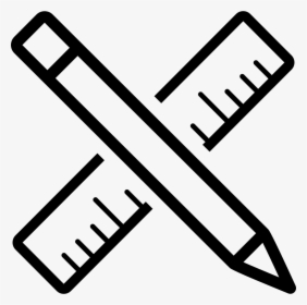 Ruler And Pencil - Ruler And Pencil Icon Png, Transparent Png, Transparent PNG