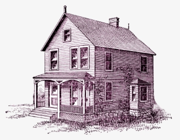 Farmhouse Clipart Drawing - Old Farm House Clipart, HD Png Download, Transparent PNG