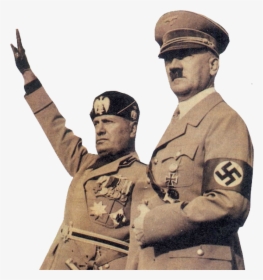 Hitler Png Image - Mussolini Vs Hitler, Transparent Png, Transparent PNG