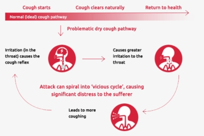 Illustration Of The The Vicious Cycle Of Dry Cough - Vicious Cycle Of Cough, HD Png Download, Transparent PNG